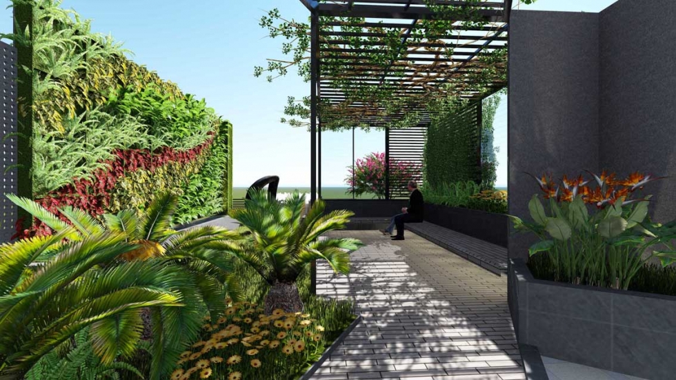 mặt bằng sân thượng đẹp