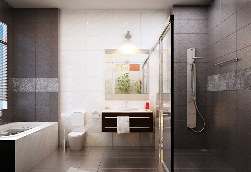 Mẫu nhà vệ sinh đẹp kích thước lớn